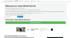 Desktop Screenshot of cubeworldserver.com