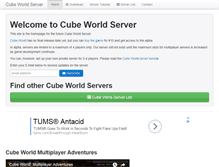 Tablet Screenshot of cubeworldserver.com